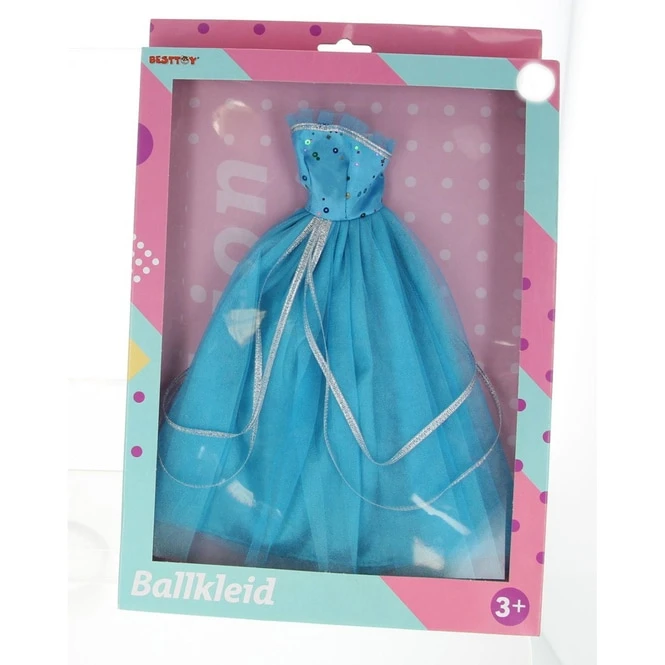 Besttoy - Modepuppenkleidung - Blaues Prinzessinnenkleid 1 Besttoy - Modepuppenkleidung - Blaues Prinzessinnenkleid
