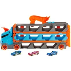 MATTEL Hot Wheels City - 2 In 1 Rennbahn-Transporter -Spielzeugladen 226357 887961925203 mattel hotwheels rennbahn transporter 05