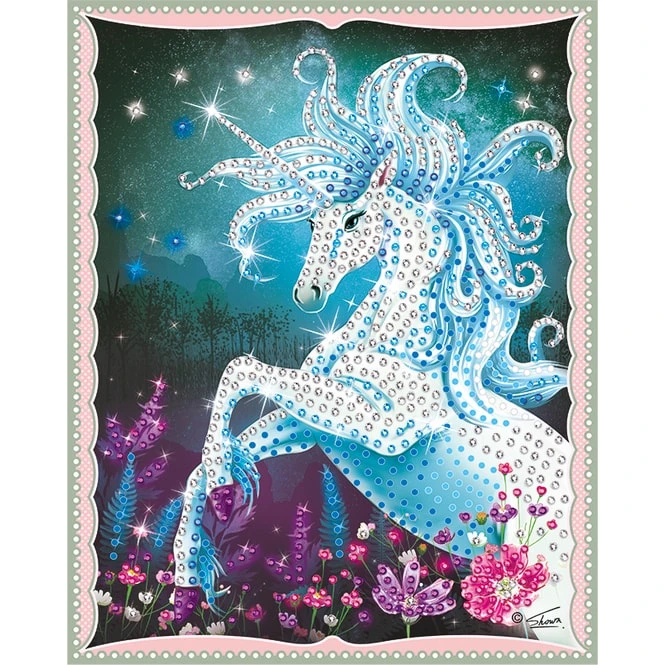 Besttoy - Strasssteinebild Einhorn Blau 1 Besttoy - Strasssteinebild Einhorn Blau