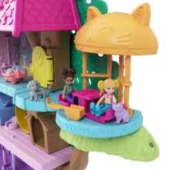 MATTEL Polly Pocket - Tierparty Baumhaus Spiel-Set 9 MATTEL Polly Pocket - Tierparty Baumhaus Spiel-Set -Spielzeugladen 240683 194735068272 pollyville baumhaus 02