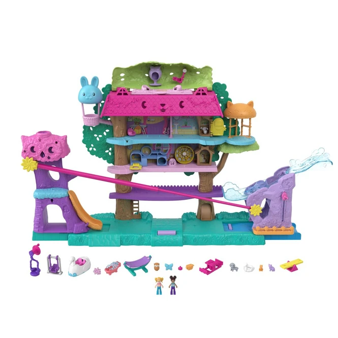 MATTEL Polly Pocket - Tierparty Baumhaus Spiel-Set 4 MATTEL Polly Pocket - Tierparty Baumhaus Spiel-Set – Bild 4