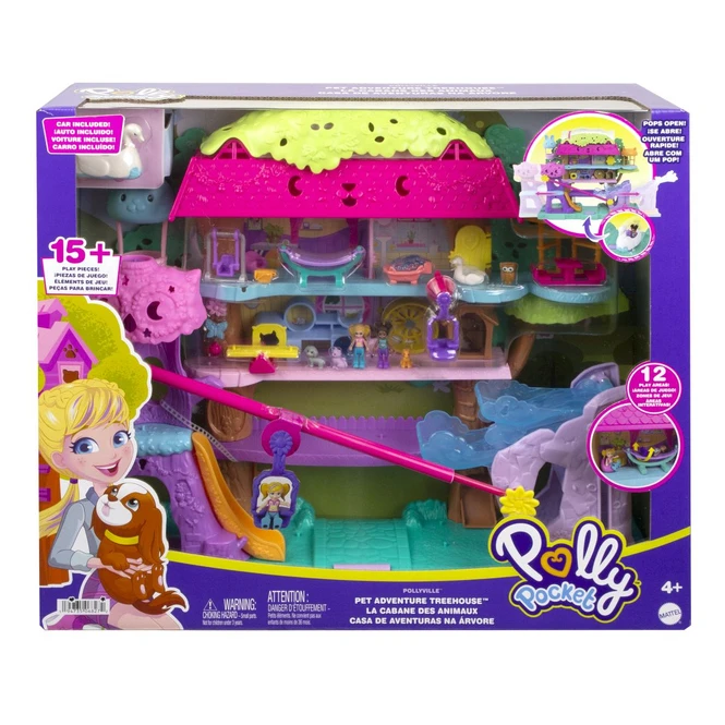 MATTEL Polly Pocket - Tierparty Baumhaus Spiel-Set 3 MATTEL Polly Pocket - Tierparty Baumhaus Spiel-Set – Bild 3