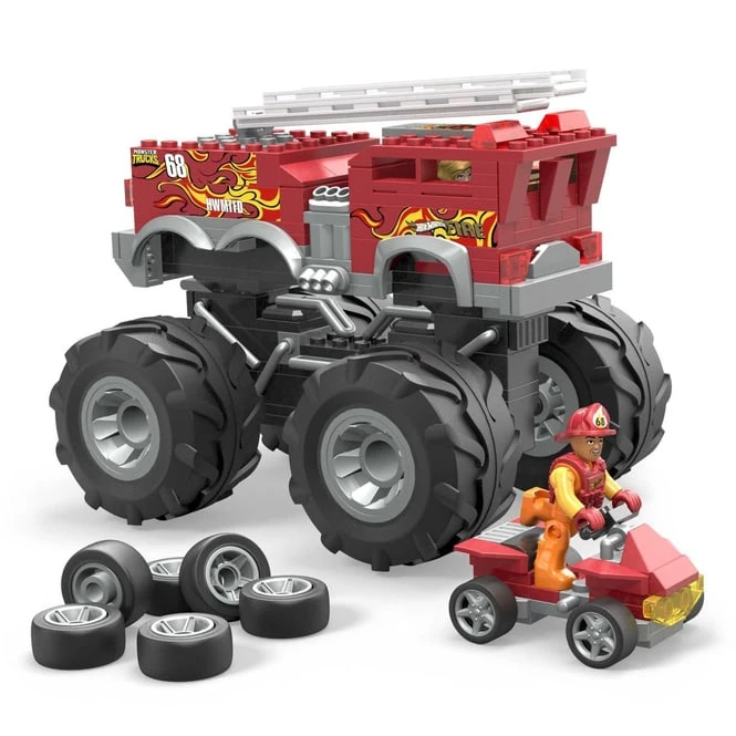 MATTEL MEGA Hot Wheels - 5 Alarm Monster Truck & Feuerwehrfahrzeug 3 MATTEL MEGA Hot Wheels - 5 Alarm Monster Truck & Feuerwehrfahrzeug – Bild 3