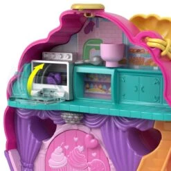 MATTEL Polly Pocket - Süße Träume Cupcake Schatulle - Cupcake Bakery -Spielzeugladen 247130 194735109180 Mattel Polly Pocket Cupcake Bakery 05