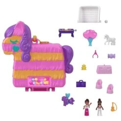 MATTEL Polly Pocket - Piñata-Party Schatulle -Spielzeugladen 247131 194735108657 Mattel Polly Pocket Pinata Fiesta 01