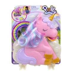 MATTEL Polly Pocket - Einhorn Haarspiel Schatulle -Spielzeugladen 247140 194735109303 Mattel Polly Pocket Einhorn Haarspiel 017