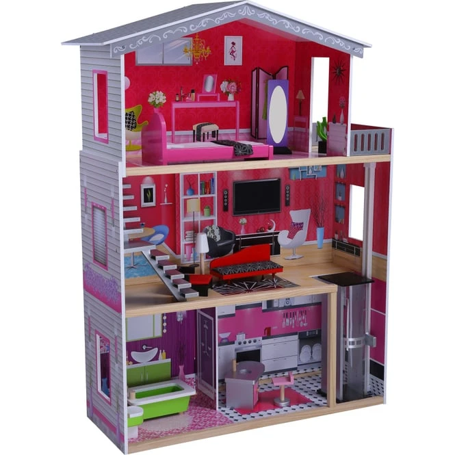 Besttoy - Puppenhaus Mit Möbeln - Ca. 115 X 82,5 X 32 Cm 1 Besttoy - Puppenhaus Mit Möbeln - Ca. 115 X 82,5 X 32 Cm