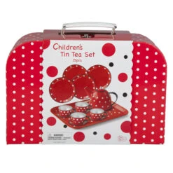 Kinder Teeservice Rot-weiß 15-teilig Besttoy -Spielzeugladen kaffee 03
